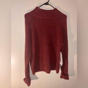 Time and Tru Burgundy Cuffed Sleeve Sweater – Medium (8-10) - NWT